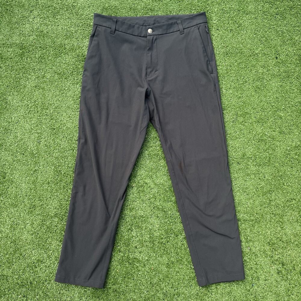 Lululemon Men's Commission Pants Black 32x29 Stretch Slim Golf Casual ABC